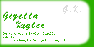 gizella kugler business card